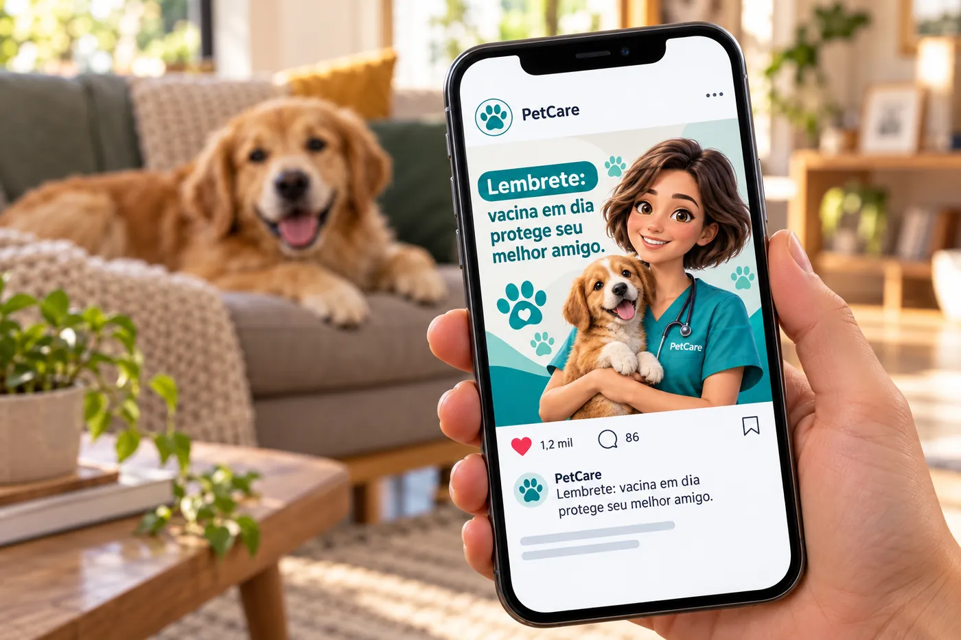 PetCare: redes sociais com a mascote Bia